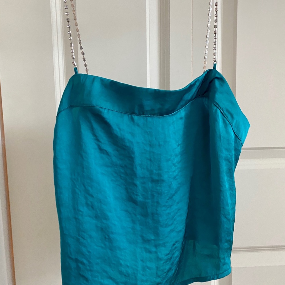 Urban Outfitters Satin Tank W Diamond like Straps